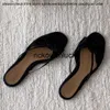 La riga della * Row 2023 Summer Nuovi pantofole di seta con tacchi bassi e un passo su Lazy Beach Muller Sandals Z7VA