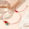 Link Armbanden Go2boho Martis -serie Snowflake Inlay Synthetisch Turquoise Metal Red Peach Heart Sieraden 2024 Griekse mars voor haar