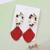 Boucles d'oreilles rétro de STAD 2019 Retro Geométric Long Pendant Womens Wedding Party Christmas Gift Wholesale Q240507