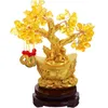 Flores decorativas decoración del hogar Citrine macrocarpa Decoración de estilo clásico Decoración Lucky Crystal Money Tree Adornment Bonsai