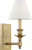 Wandlamp traditionele sconce in warm messing (15 "H x 7" H)