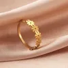 Bagues de mariage skyrim en acier inoxydable fleurs fleurs de marguerite anneaux femelle 2024 bijoux tendance fiançailles
