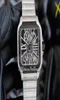 TWF Tom Holland Dumont WHSA0007 Swiss Ronda 4S20 Quartz METS Watch Black Bezel Skeleton Disassement rapide Bracelet en acier inoxydable2518830