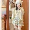 Gonne giapponese harajuku ragazze kawaii in pizzo pantalone pieghetta femminile ad alta vita cortometrali floreali y2k estetica simpatica torta mini