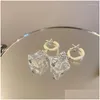 Stud 2024 Kolczyki C Kształt Wisior i przezroczysty akrylowy kolczyk w stylu Korei Południowej Modna słodka elegancka biżuteria hurtowa otosu