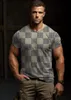 2024 NOUVEAU T-shirt masculin Modèle à carreaux classiques Tissu de séchage rapide Slim Fit Urban Fashion Summer Top Size S-4XL DDTXA71