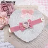 Bracelets de charme style japonais Sweet Handmade Simple Lady Velvet Bow Big Heart Shape Strotone Bracelet Bracelet Girls Wild Hand Ornement