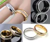 30Pcs Golden Silver Zircon Comfortable stainless steel rings whole lot6902293