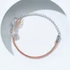 Bracelets de charme Tempérament Sweet Elegant Romantic Bow Bracelet Femme Gorgeous ACCESSOIRES EXQUISITE BIELLISSE BIELLISSE Platinum # 5