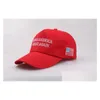 Ball Caps Red Maga Hats Hafdery Make America Great Hat Hat Donald Trump Wsparcie Baseball Sports Caps2892177 Drop dostawa moda dhqjz