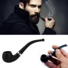 Accessories 110mm Black Wood Curved Vintage Household Merchandises Smoking Accessories Cigar Cigarette Pipes Tobacco Pipe