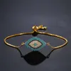 Chain Mafisar 2023 TREND TREND TURKISH Gold Color Evil Eye Bracelet avec réglable AAA CZ Pay Settfemale Lucky Party Bielry Gifts J240508