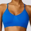 Aktivt underkläder Gym Sport Yoga Bras Sömlös BRALETTE CROP TOP TOW Tight Elastic Sexy Womens Sports Bh Top Backless Workout Clothes for Women D240508