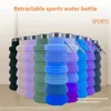 500 ml utomhusutbyggbar vattenflaska bärbar vikbar silikon sport cup 240506