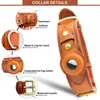 Leather AntiLost Dog Collar with Airtag Holder for The Apple Heavy Duty Anti Lost Positioning Accessories 240508