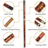 Instruments M Mbat Bamboo Flute Professional Instruments de musique de bois C D E F G Clé de haute qualité Dizi transversal Flauta Whistle