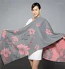 Sjaals winter cashmerely sjaal dames 2021 dikke warme sjaals wraps merkontwerper bloem bedrukte deken cape soft6565279