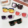 Sunglasses 2022 Girl Boys Personalized Street Shooting Rectangle with Letters Sunglasses Children Lovely Sunglasses Kids UV400 Sunglasses