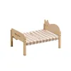 Cat Beds Furniture MEWOOFUN Sturdy Wooden Cat Bed Cat Sofa Breathable Canvas - Detachable Cat Couch Sofa Dog Bed for Cats and Small Dogs in Summer d240508