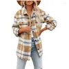 Frauenblusen B-Toto Beauty Flanell Plaid Shacket Long Sleeve Button Down Hemd Jackel Schichten mit Seitentaschen 2024