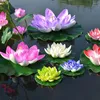 Flores decorativas 8pcs Lotus flutuantes Lily Pads Pond Paisagem Decorações Fake Fake