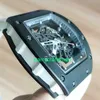 RM Luxury Watches Mechanical Watch Mills Men's Series Full Hollow Black Ceramic Manual Mechanical RM055 Limited Edition 50 Men's Watches ST9J