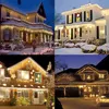 Solar Street Garland huis kerstlampen tuindecoraties ornamenten outdoor led frestoon ijs gordijnlichten hangen 0.8m 240423