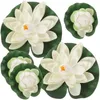 Decoratieve bloemen 5 pc's Outdoor Decor Artificial Floating Lotus Water Lelies Bloemvijver Witte planten