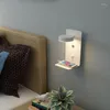 Lámpara de pared Bedside Bedside Bedside Reading Simple Cableado LED LED LED CARGA DE TELÉFONO USB