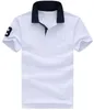 American Casual Men Polo Polo Big Pony Pony broderie 2020 Summer Collar Collars Business Polos Solid Business Tshirt White7542517