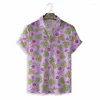 Chemises décontractées pour hommes chemises hawaïennes Summer plage 3d fleur imprimé top top en plein air des vêtements surdimensionnés de la mode