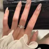 Cluster Rings Jewelry 5 7 Pigeon Egg Diamond Ring Proposal For Engagement S925 Silver Women's Gift High Carbon