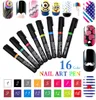 Nowa marka 3D Nail Pen 16 Kolory Charm Women039s Delikatne ładne majsterkowicz paznokcie paznokcie lakier pen pen uv żel Manicure Tool 8842056