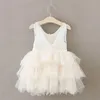 Dopklänningar Baby Dress White First Baptist Christmas Girl Lace Birthday Party Children Summer Tutu Q240507