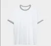 Camiseta de manga corta de color de algodón puro de peso puro de peso pesado con logotipo impreso y borde de borde, uniforme de trabajo, uniforme de clase, camisa cultural DIY