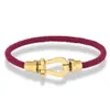 Catena Golden Milan Rope Bracciale da uomo in acciaio inossidabile Bracciale a ferro di cavallo Bracciale fatto a mano Brand Brand Lover Weelry J240508