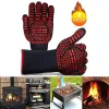 Gants BBQ Grill Gants résistance à haute température Cuisine Microwave Four Mitts 500 Gants de barbecue anti-feu de foyer à 800 degrés