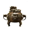 Boucles d'oreilles de collier Set Burner en cuivre Ancient Kowloon Taoist Buddhist Ustensiles Decoration Home