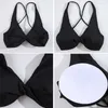 Активное нижнее белье Chrleisure Creses Back Back Sport Bra Bra с плиссированным дизайнерским фитнесом -нижнее белье.