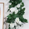 Fiori decorativi ghirlande da 95 cm rosa rosa artificiali fiori di seta ghirlanda pianta finta vite autunno per matrimoni decorazioni per la casa decorazione natale arco