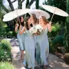 Attrezzatura per matrimoni a favore della carta Parasol Bamboo ombrello 6/10 Bianco di carta cinese ombrello da doccia per la doccia da sposa foto di proposito 60/80 cm