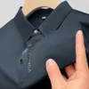 High-End-Eis Silk Elastizität gedrucktes Polo-Shirt Sommer Luxus hochwertiges Kurzarm Business Casual T-Shirt Herren Kee 240425
