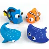 Bathy zabawki do kąpieli dziecięcej Znalezienie ryb dzieci pływak w sprayu woda ściskająca aqua miękka gumowa łazienka bawi się zwierzęta kąpiel zabawka dla dzieci D240507