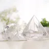 Envoltura de regalo 12pcs/set de forma de caramelo de forma de caramelo de diamante de alimentos recipiente de plástico transparente de halloween flor de almacenamiento