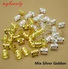 Golden Silver Mix Silber Golden Micro Haar Dread Braids Dreadlock Perlen Verstellbare Manschetten Clips für Haarzubehör299o4870494