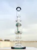 16 Inch Heady Glass Bong 9MM Thickness Heavy Clear Teal Ice Catcher Jellyfish Filter Hookah Glass Bong Dab Rig Recycler Water Bongs 14mm US Warehouse