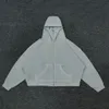 Übergroße Vintage -Hoodie -Männer Frauen höchste Qualität gewaschener Kapuze -Reißverschlussmäntel mit Kapuze mit Kapuze
