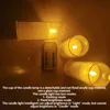 3 stks Duidelijke acryl Vlameloze kaarsen Batterij Bediening met timer afstandsbediening LED -pijler Puurwit Pure White 240430