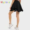 Skirts Skorts Wyplosz vrouwelijke zwarte shorts dames tennisrok Elegante atletische geplooide witte workout geïntegreerde sportschool sport gratis verzending D240508