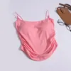 Tanks de femmes Heliar Femmes Sexy Crops Tops tricot plissé mince débardeur irrégulier hors de l'épaule décontractée avec soutien-gorge de soutien-gorge printemps d'été